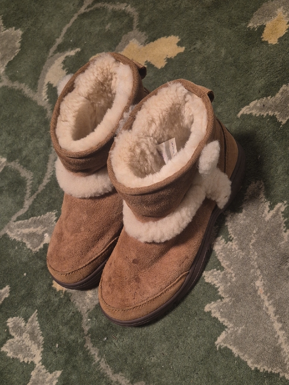 UGG Chestnut Suede Shearling-Lined Winter Boots